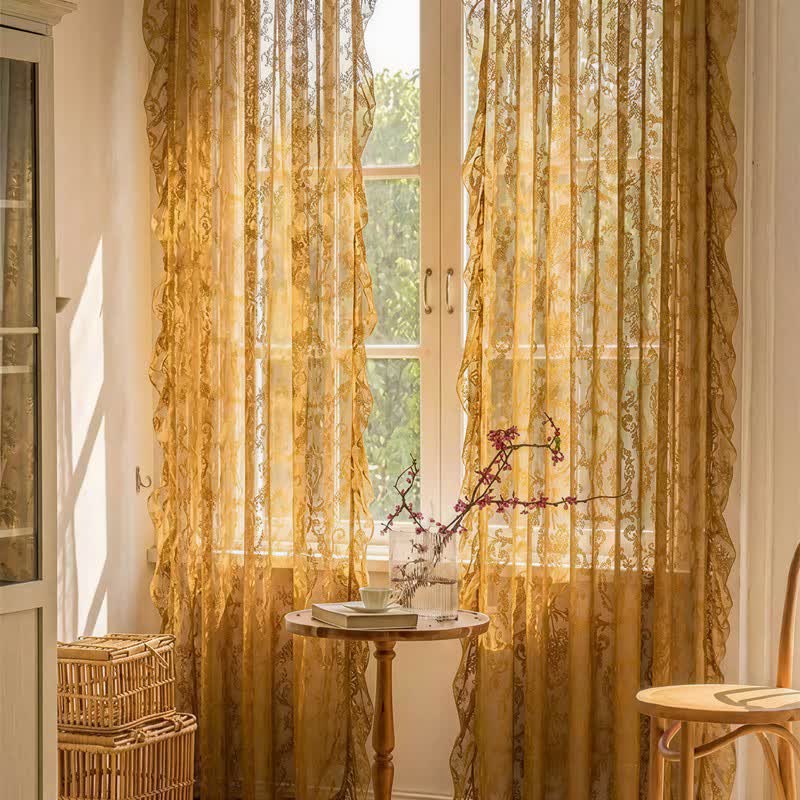 Ownkoti Ruffled Border Light Filtering Window Drape - image 2