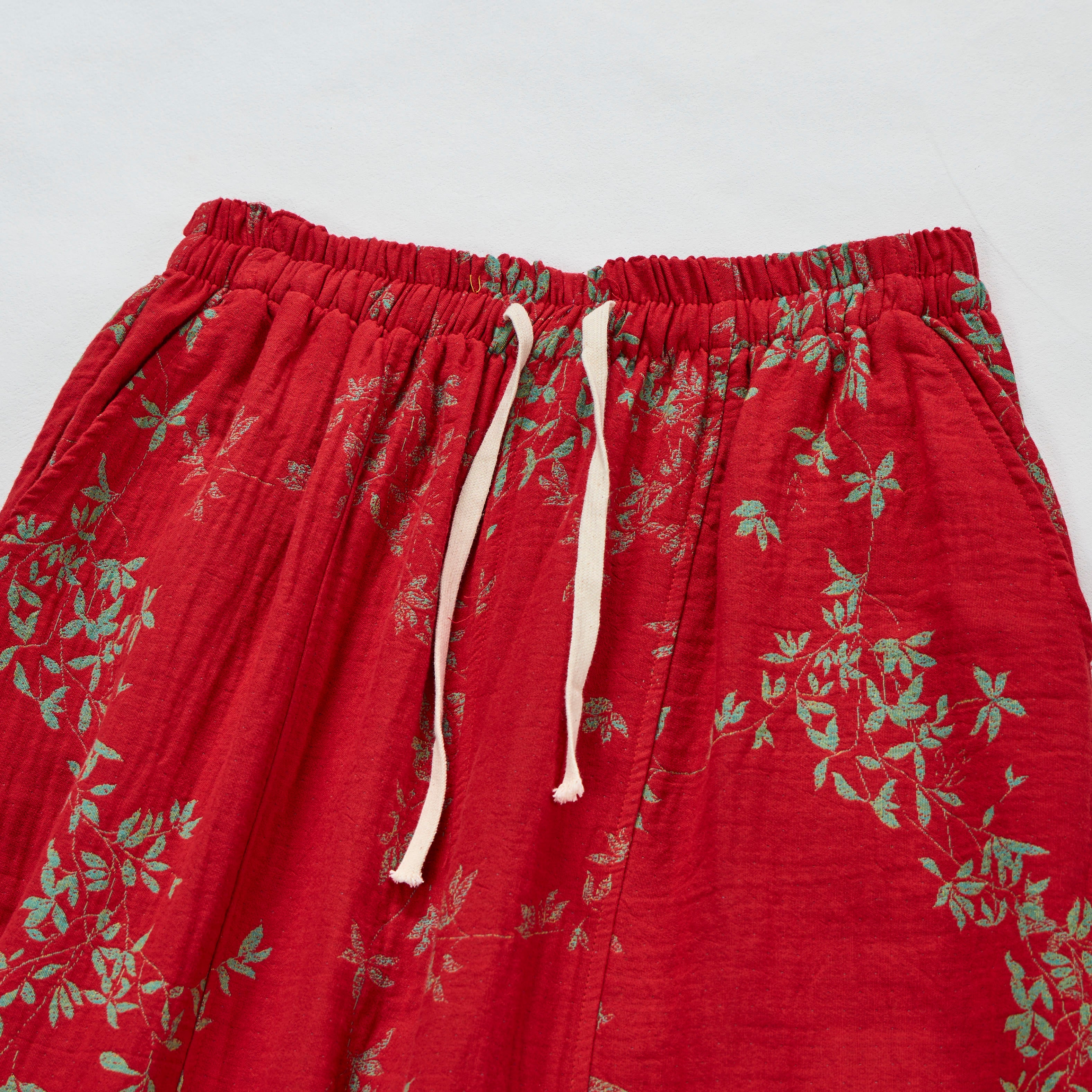 Ownkoti Red Floral Cotton Loungewear Pants - image 2