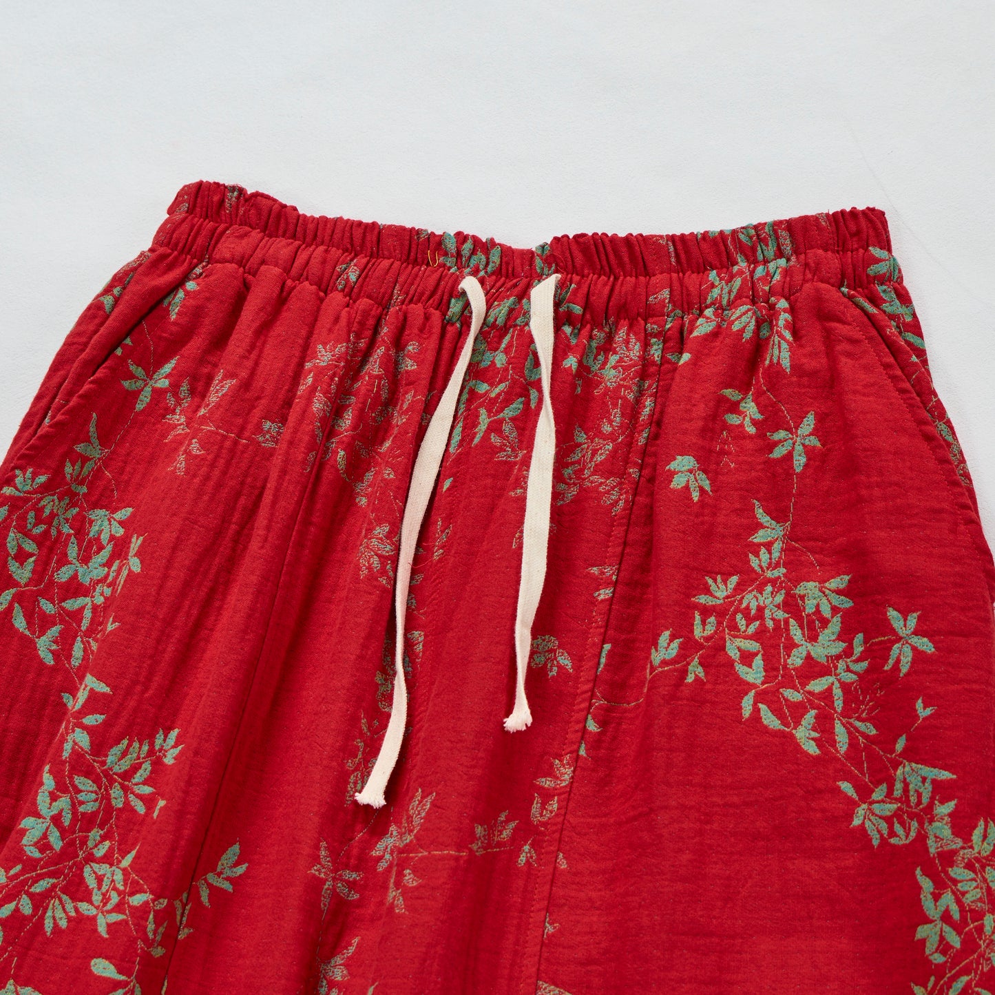 Ownkoti Red Floral Cotton Loungewear Pants - image 2
