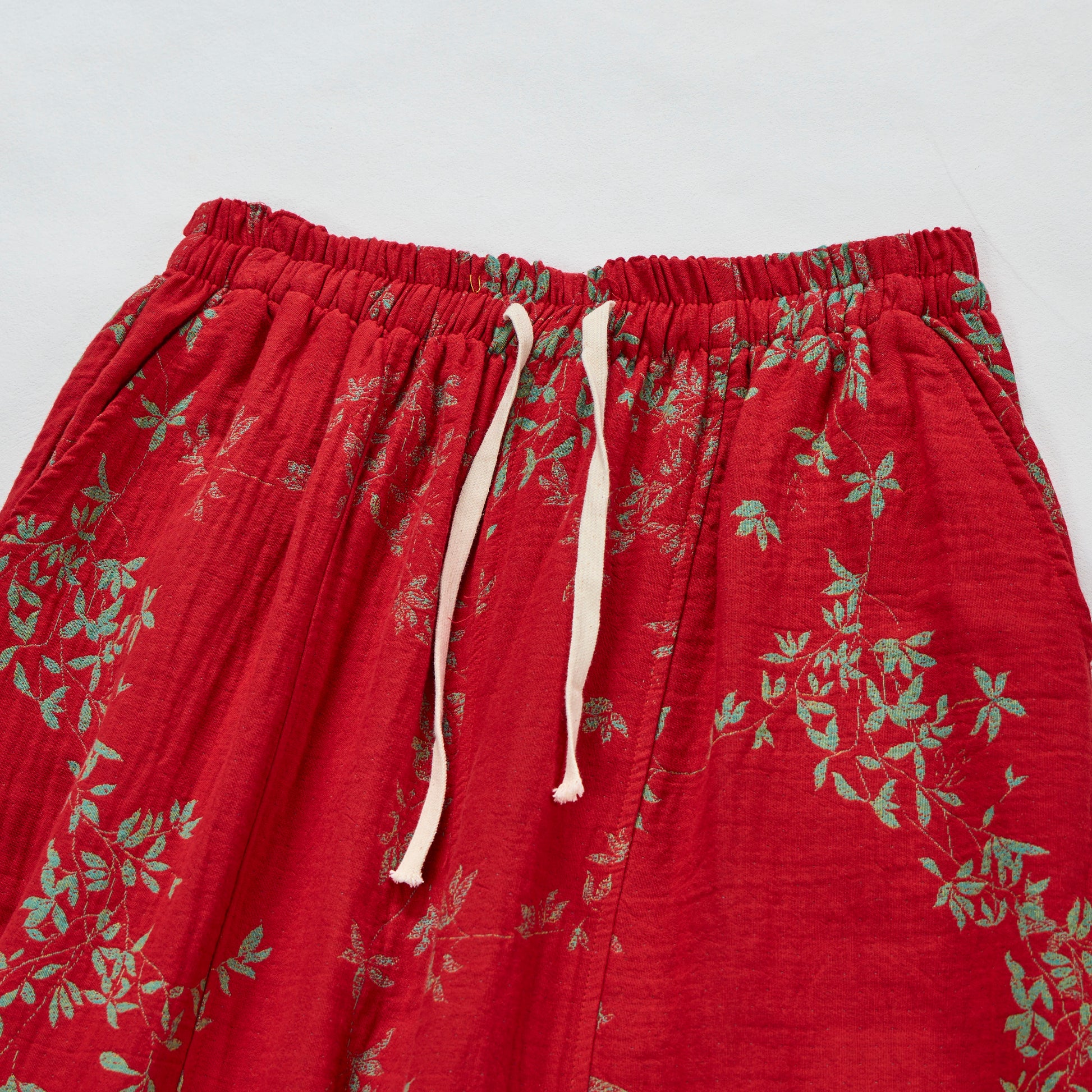 Ownkoti Red Floral Cotton Loungewear Pants - image 2
