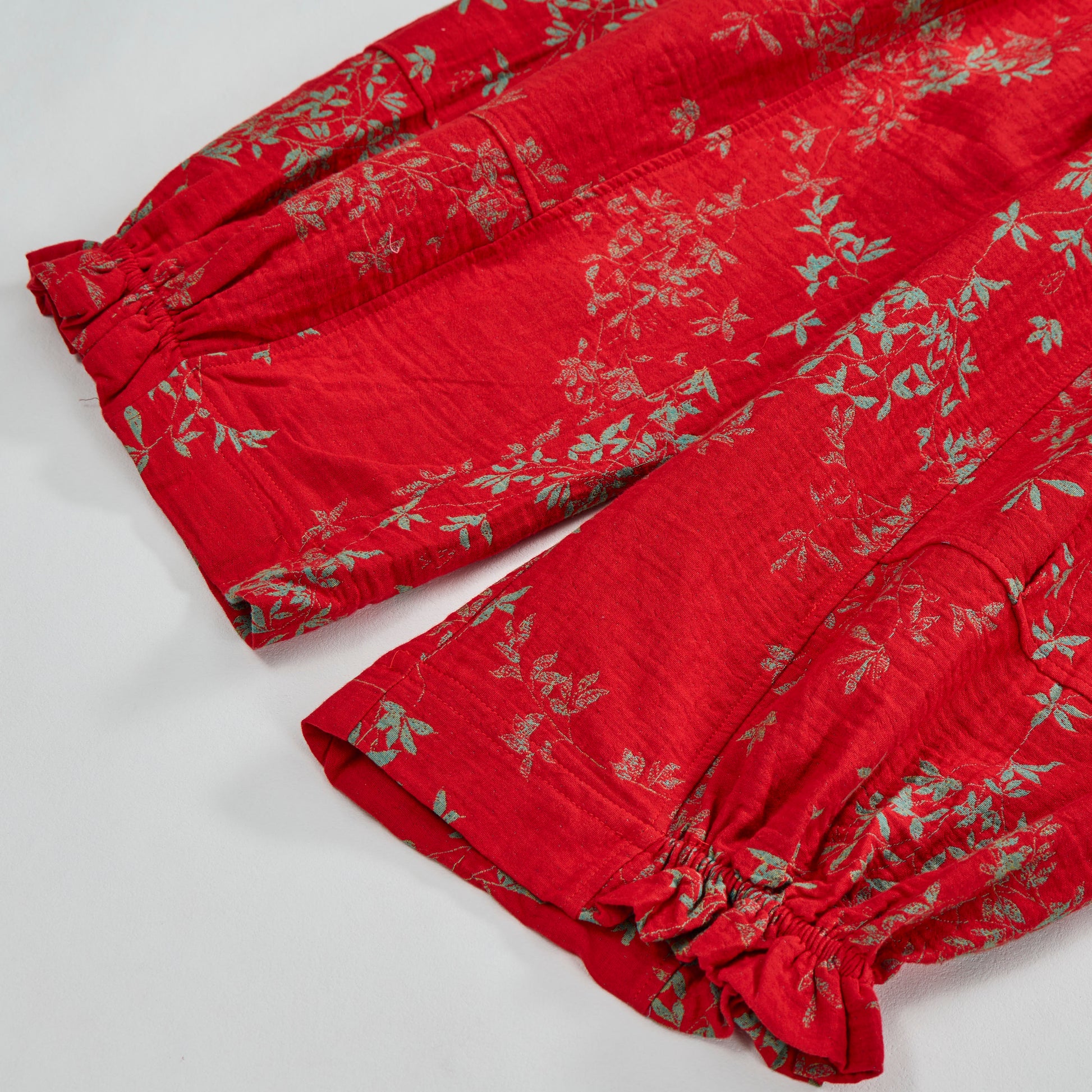 Ownkoti Red Floral Cotton Loungewear Pants - image 4