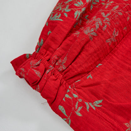 Ownkoti Red Floral Cotton Loungewear Pants - image 5
