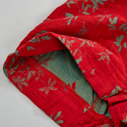 Ownkoti Red Floral Cotton Loungewear Pants - image 6