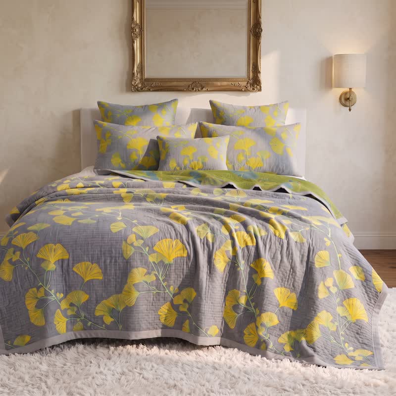 Ownkoti Retro Garden Flower Cotton Reversible Quilt - image 2