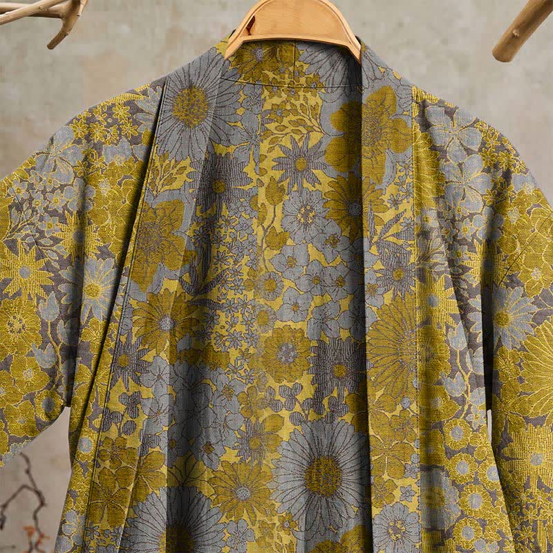 Ownkoti Retro Muted Floral Cotton Lounge Robe - image 2