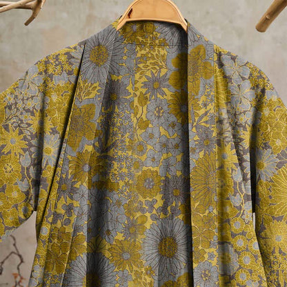 Ownkoti Retro Muted Floral Cotton Lounge Robe - image 2