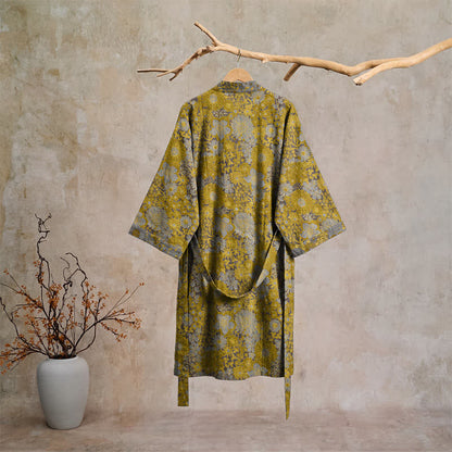 Ownkoti Retro Muted Floral Cotton Lounge Robe - image 8