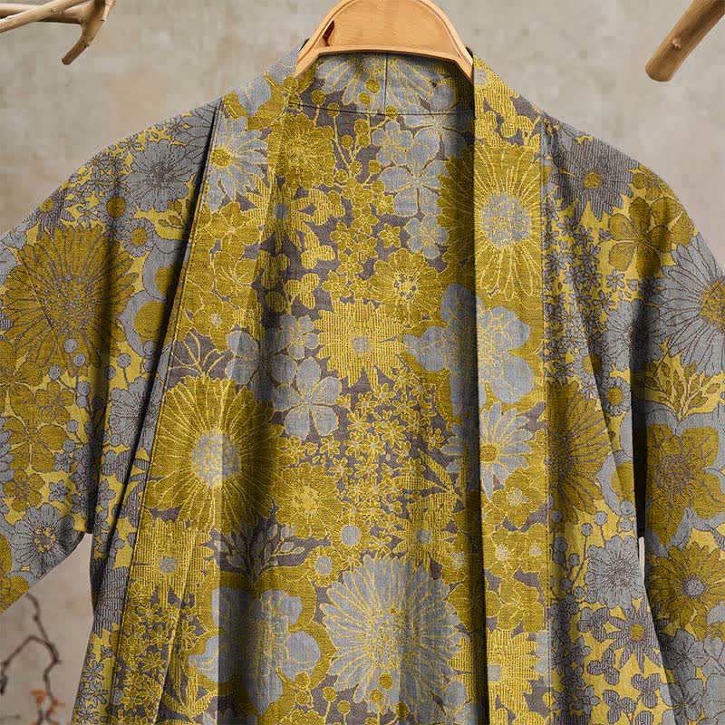 Ownkoti Retro Muted Floral Cotton Lounge Robe - image 7