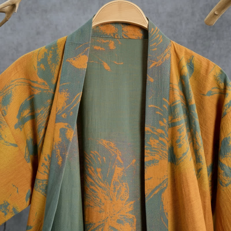 Ownkoti Reversible Vintage Floral Cotton Kimono Robe - image 5
