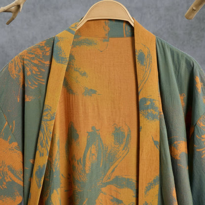 Ownkoti Reversible Vintage Floral Cotton Kimono Robe - image 1
