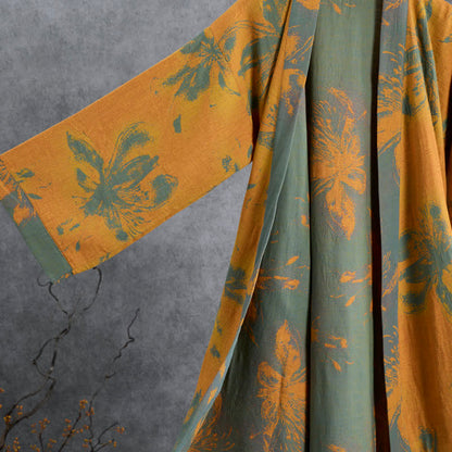 Ownkoti Reversible Vintage Floral Cotton Kimono Robe - image 6