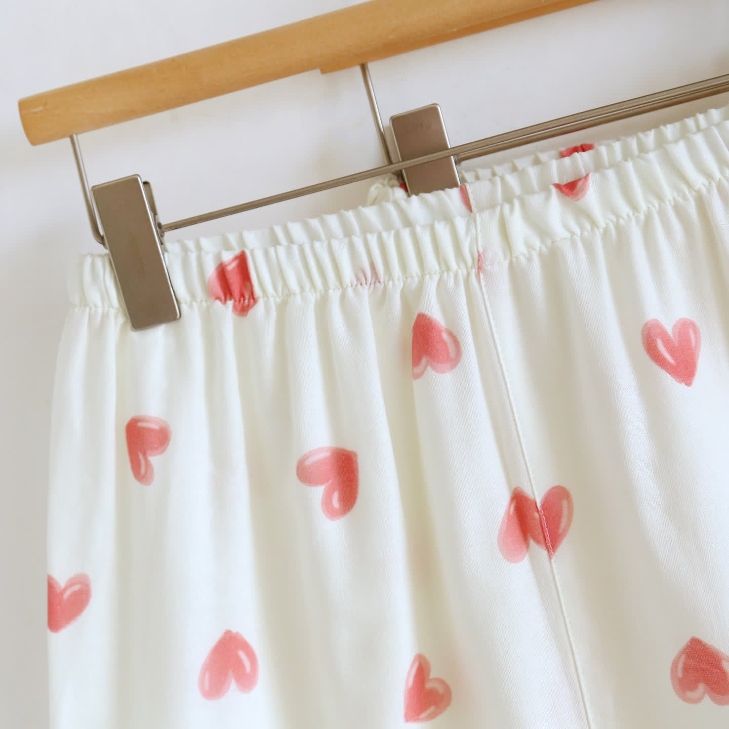 Ownkoti Heart Print Cotton Gauze Loungewear Set（3pcs） - image 6