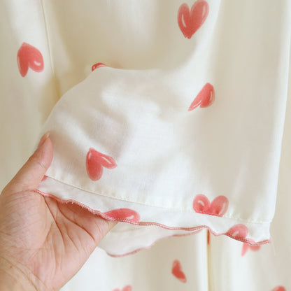 Ownkoti Heart Print Cotton Gauze Loungewear Set（3pcs） - image 7