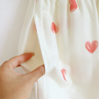 Ownkoti Heart Print Cotton Gauze Loungewear Set（3pcs） - image 10