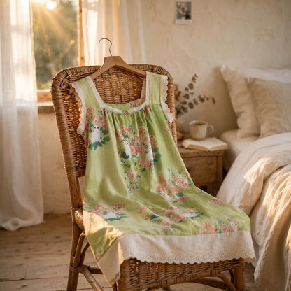 Ownkoti Cat Floral Print Sleeveless Nightgown - image 3
