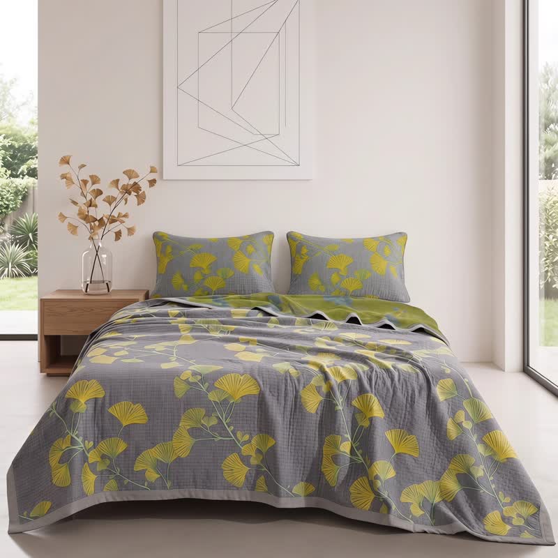 Ownkoti Retro Garden Flower Cotton Reversible Quilt - image 1