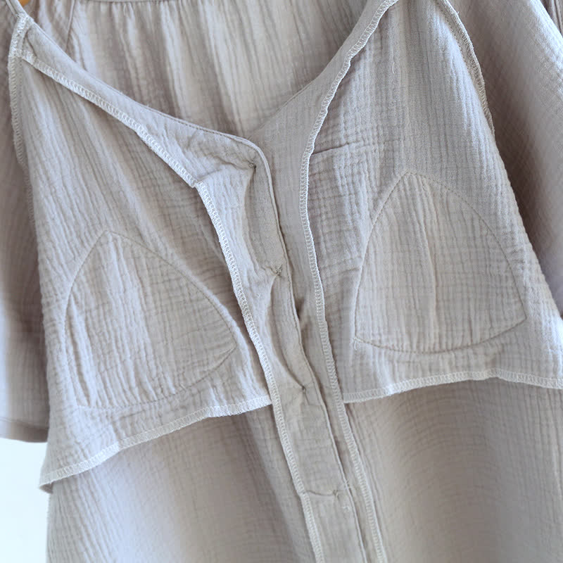 Ownkoti Breezy Cotton Gauze V-Neck Lounge Set - image 6
