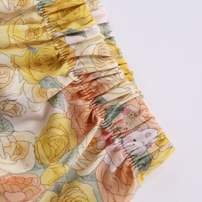 Ownkoti Yellow Rose Cotton 3pcs Loungewear Set - image 6