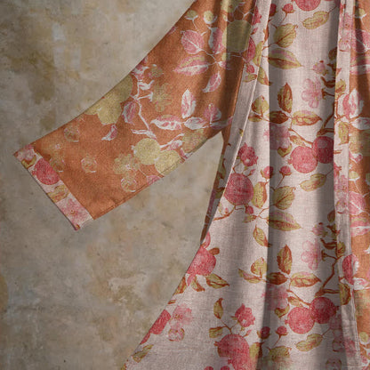 Ownkoti Botanical Pomegranate Print Cotton Kimono Robe - image 3