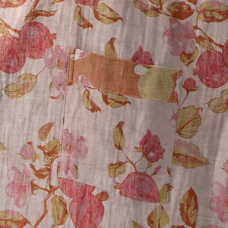 Ownkoti Botanical Pomegranate Print Cotton Kimono Robe - image 11