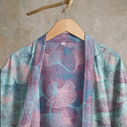Ownkoti Dreamy Ginkgo Leaf Cotton Kimono Robe - image 2