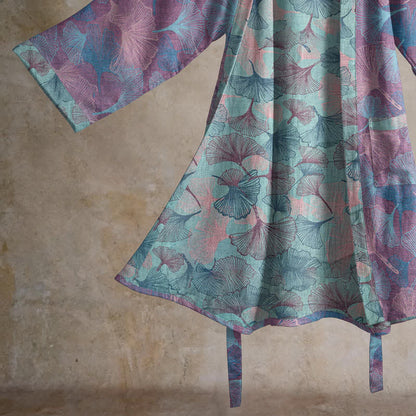 Ownkoti Dreamy Ginkgo Leaf Cotton Kimono Robe - image 10