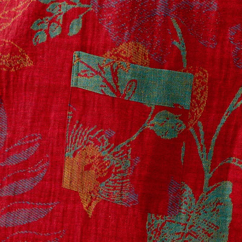 Ownkoti Retro Leaf Jacquard Cotton Kimono Robe - image 5