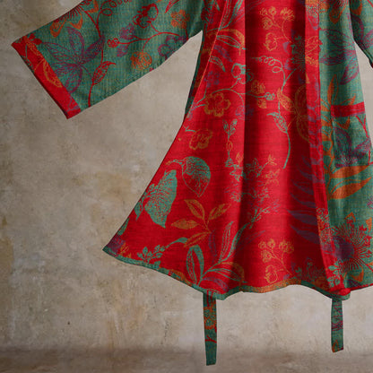 Ownkoti Retro Leaf Jacquard Cotton Kimono Robe - image 10