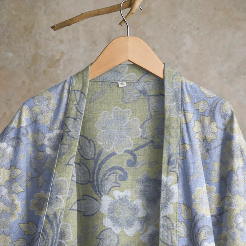 Ownkoti Retro Floral Cotton Kimono Robe - image 2