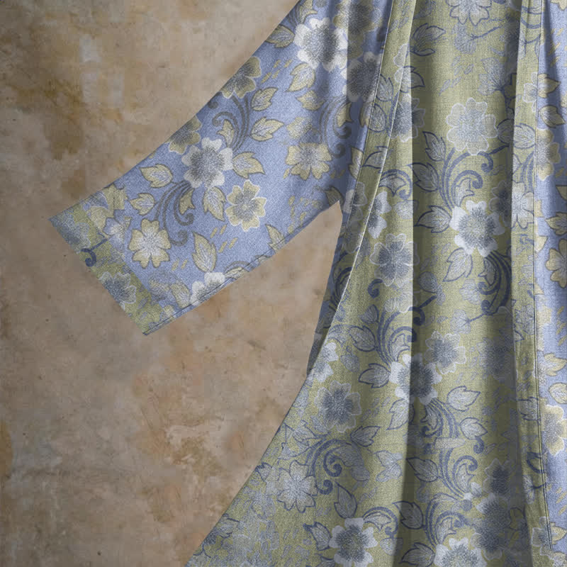 Ownkoti Retro Floral Cotton Kimono Robe - image 3