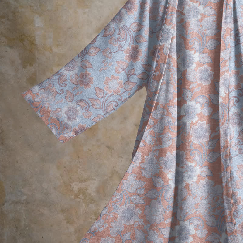 Ownkoti Retro Floral Cotton Kimono Robe - image 9