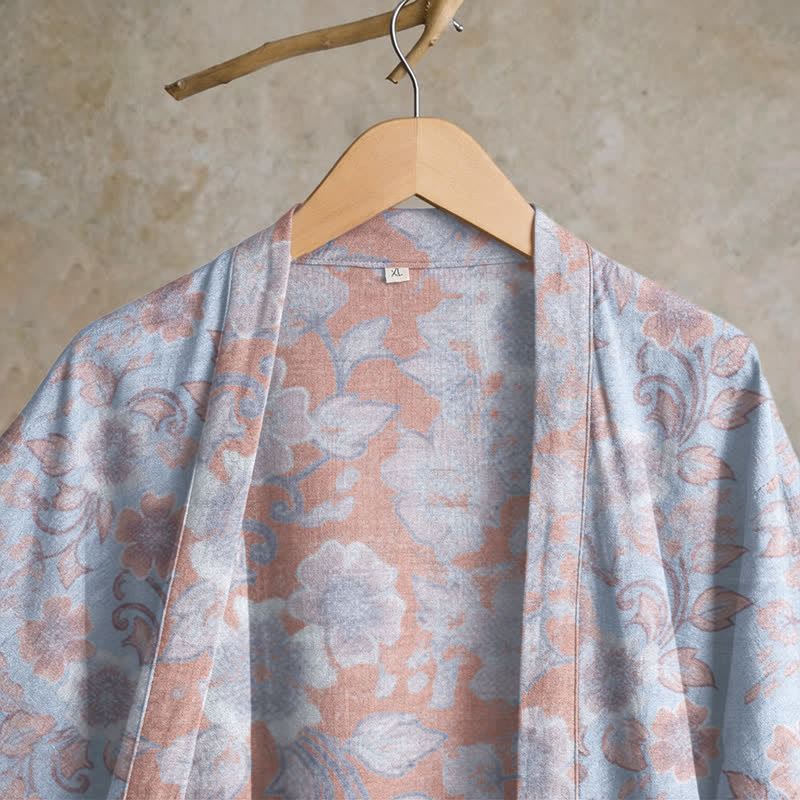 Ownkoti Retro Floral Cotton Kimono Robe - image 8