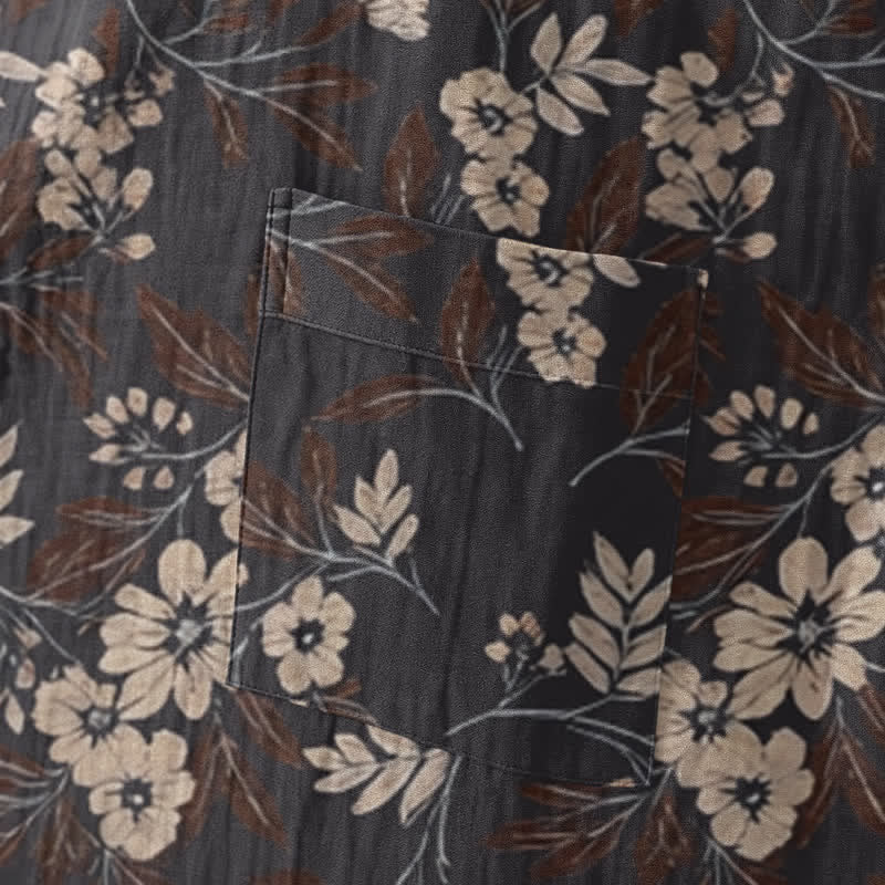 Ownkoti Mocha Floral Cotton Kimono Robe - image 5