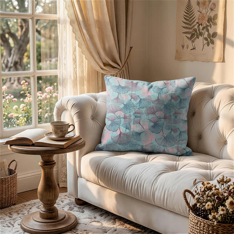 Ownkoti Vintage Ginkgo Leaf Throw Pillow Cover - image 3