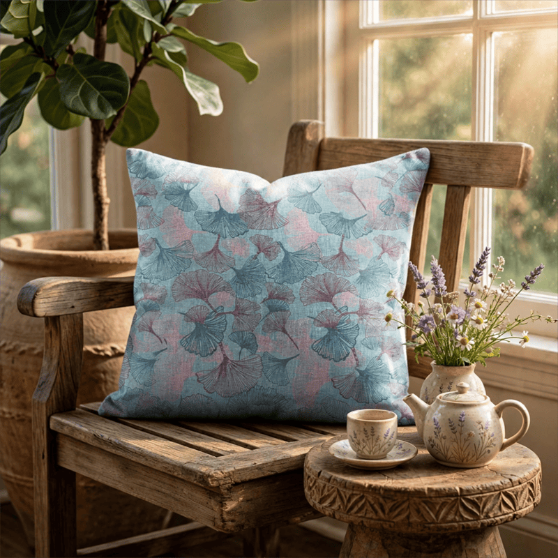Ownkoti Vintage Ginkgo Leaf Throw Pillow Cover - image 1