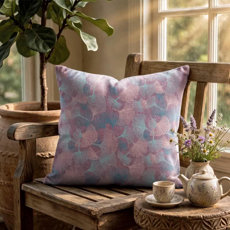 Ownkoti Vintage Ginkgo Leaf Throw Pillow Cover - image 6