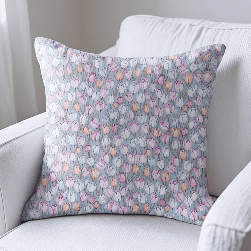 Ownkoti Vintage Tulip Floral Throw Pillow Cover - image 2
