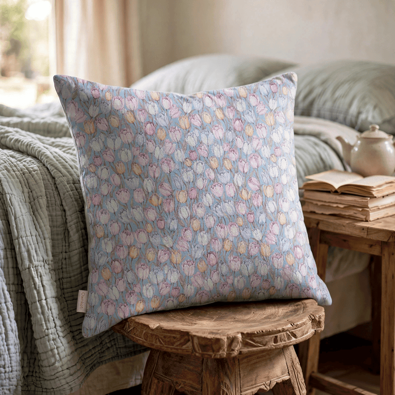 Ownkoti Vintage Tulip Floral Throw Pillow Cover - image 3