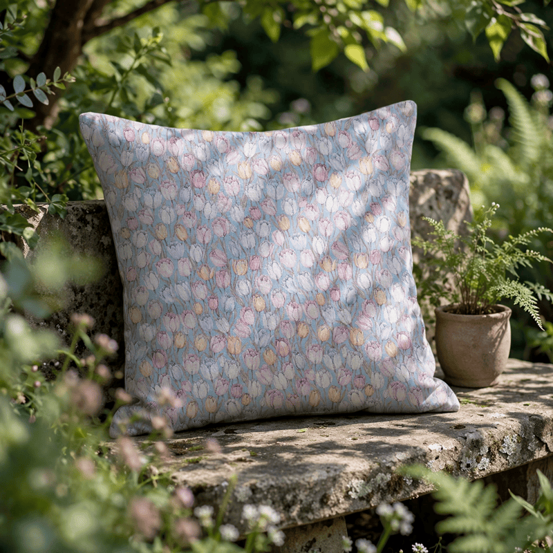 Ownkoti Vintage Tulip Floral Throw Pillow Cover - image 1
