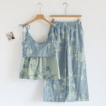 Ownkoti Vintage Floral Cotton Cami Loungewear Set - image 1
