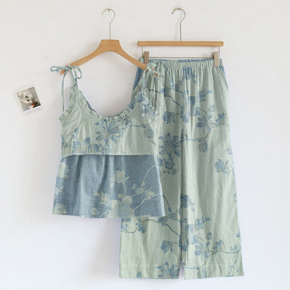 Ownkoti Vintage Floral Cotton Cami Loungewear Set - image 5