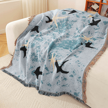 Ownkoti Artistic Sky Swallow Star Throw Blanket - image 4
