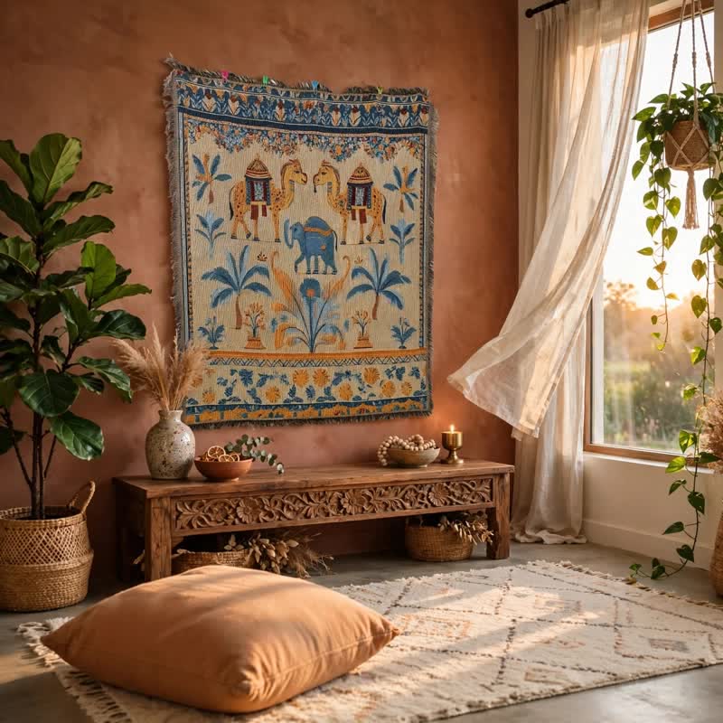 Ownkoti Vintage Camel Elephant Multi‑Purpose Throw - image 2