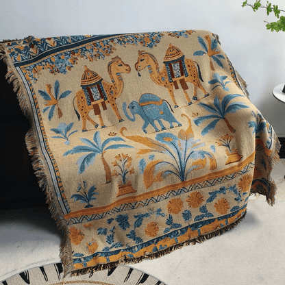 Ownkoti Vintage Camel Elephant Multi‑Purpose Throw - image 3
