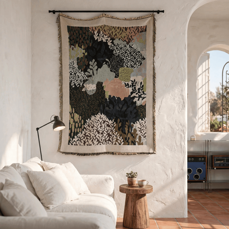 Ownkoti Abstract Forest Foliage Throw Blanket - image 2