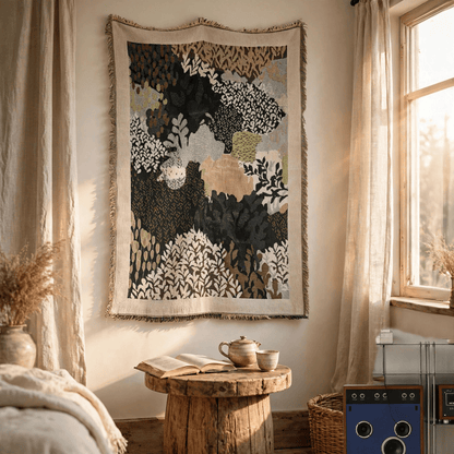 Ownkoti Abstract Forest Foliage Throw Blanket - image 1