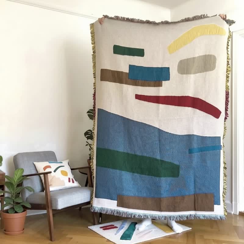 Ownkoti Artistic Geometric Fringed Tasseled Throw - image 2