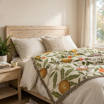 Ownkoti Vintage Pomegranate Floral Botanical Throw Blanket - image 4