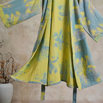Ownkoti Bohemian Floral Cotton Double Gauze Kimono Robe - image 4