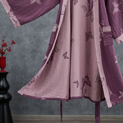 Ownkoti Butterfly Cotton Double Gauze Kimono Robe - image 4